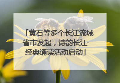 黄石等多个长江流域省市发起，诗韵长江·经典诵读活动启动
